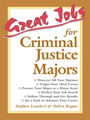 cover image of Great Jobs for Criminal Justice Majors